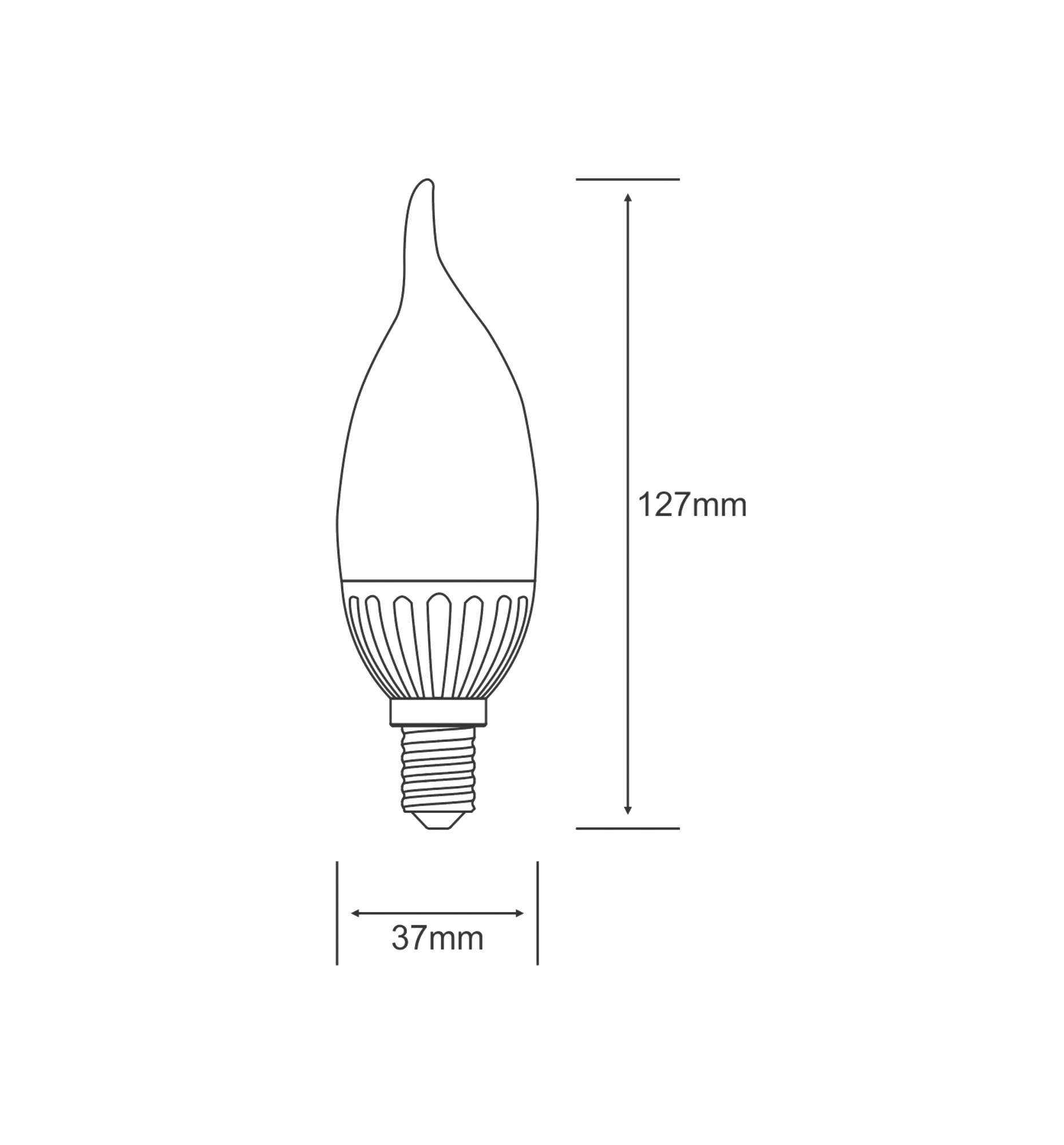 High Power SMD Candle Tip LED Lamps Luxram Decorative Candle